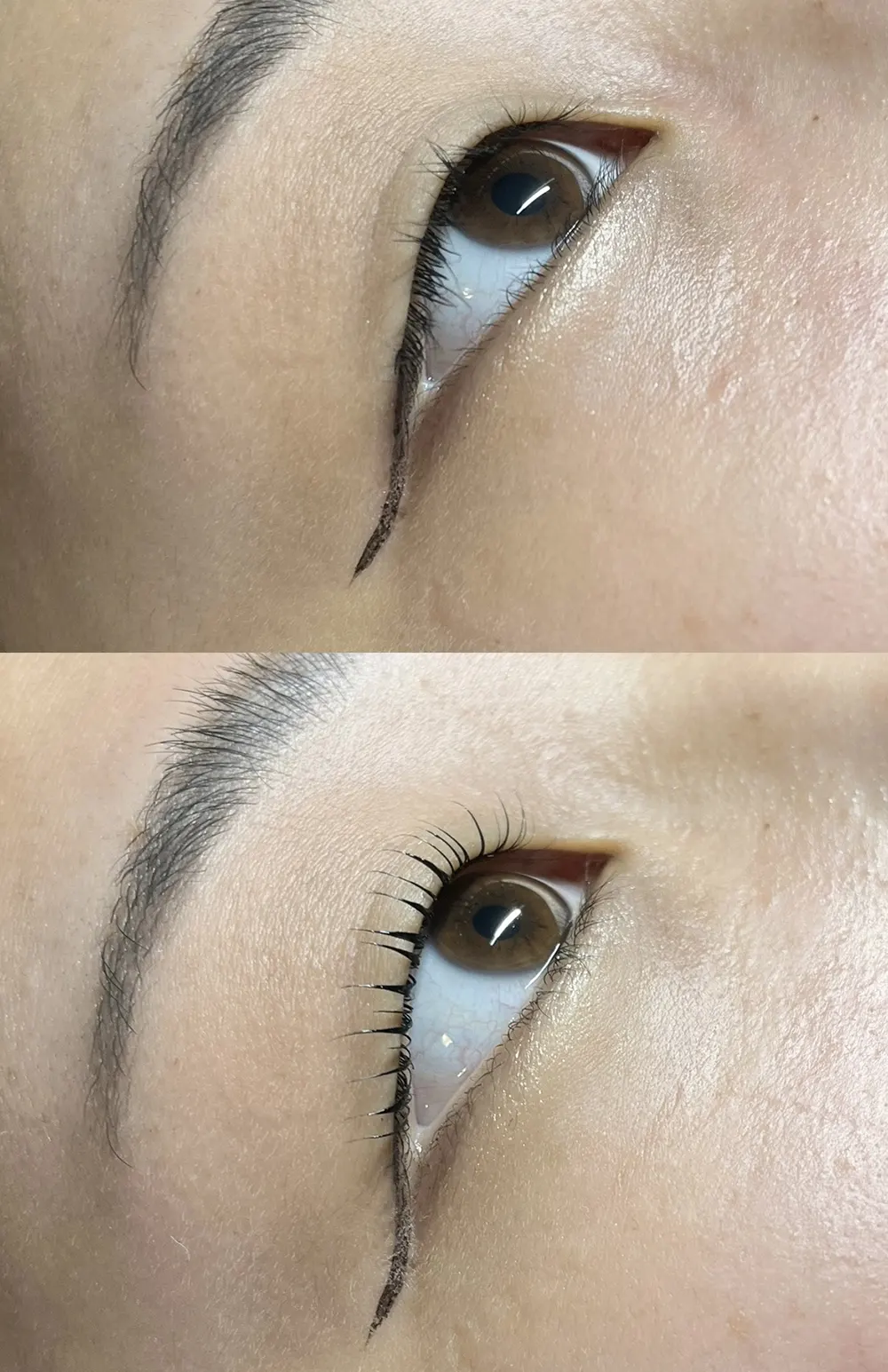 changing just eyelashes with eyelash lift by MLashes Brisbane